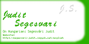 judit segesvari business card